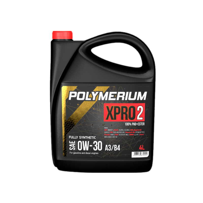 Моторное масло Polymerium XPro2 A3/B4 0W30 4л
