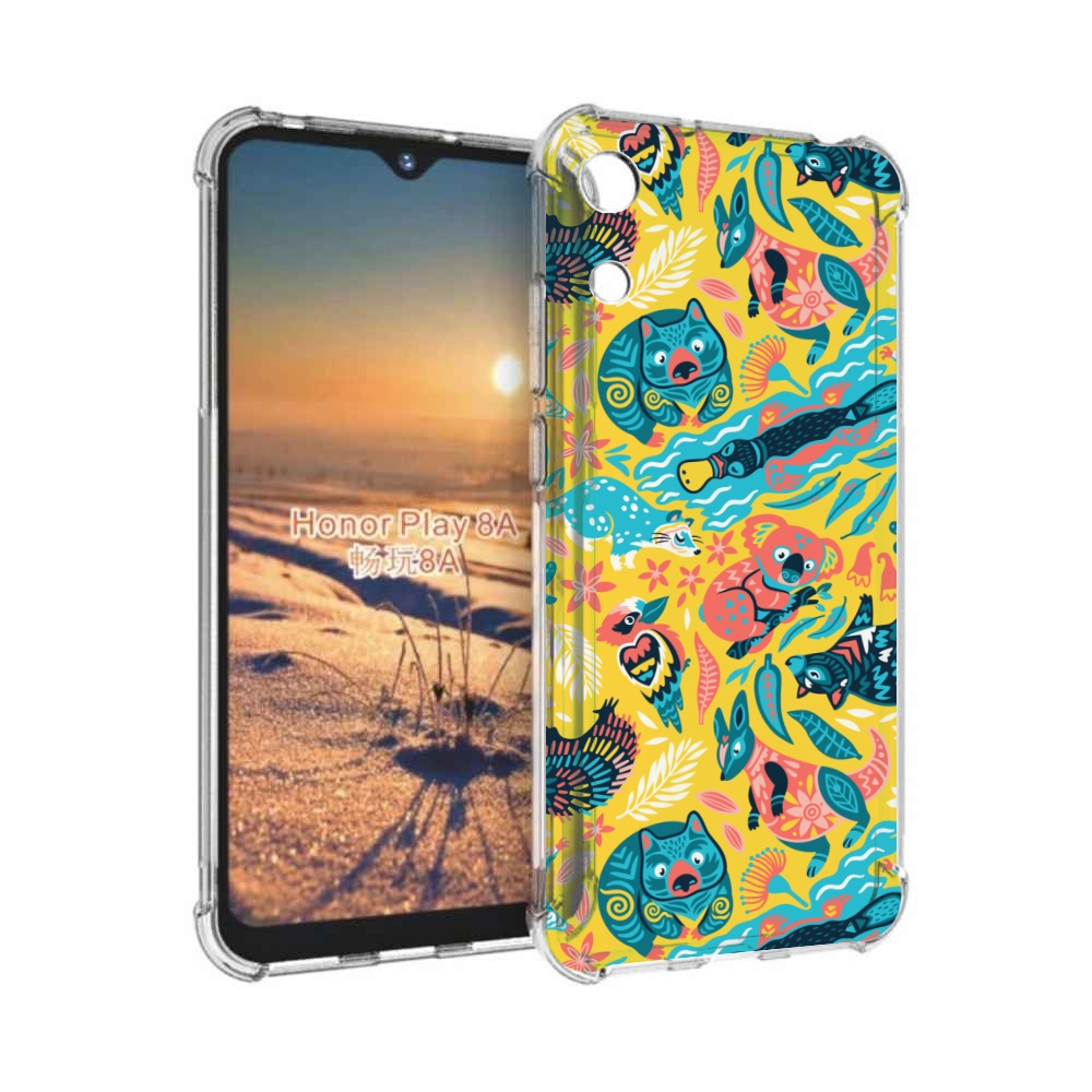 

Чехол бампер MyPads seamless-pattern для Honor 8A, Прозрачный, Tocco