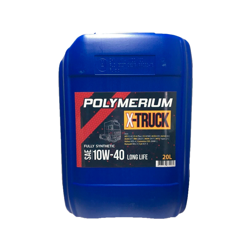 фото Моторное масло polymerium x-truck long life 10w40 e7/e6 20л