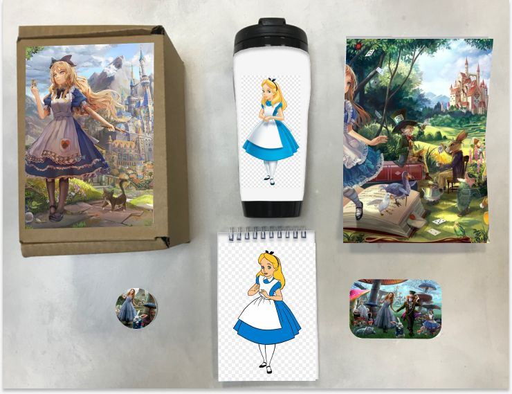

Бокс с подарком Алиса в стране чудес, Alice in Wonderland 7, 54316406-1, 5 предметов