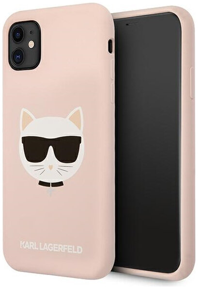 фото Чехол cg mobile karl lagerfeld liquid silicone choupette hard для iphone 11 розовый