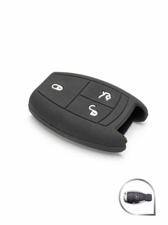 

Чехол SLK силиконовый для ключа Mercedes-Benz c200, GLK300, R350 (1049), Черный