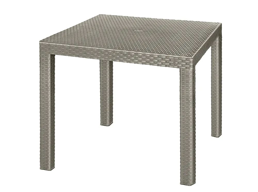 Стол для дачи обеденный, для пикника Elfplast Rodos 381-э Темно серый 81,5х81,5х75 см