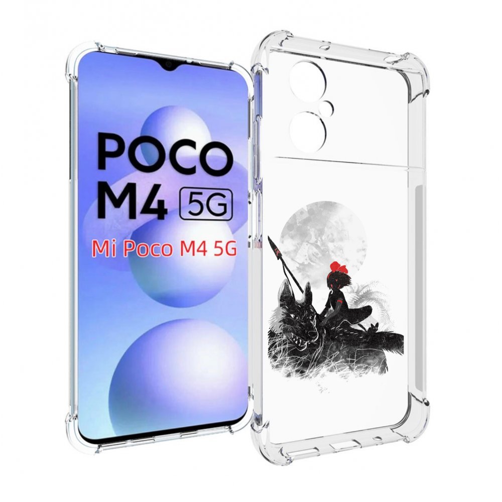 

Чехол MyPads мононоке для Xiaomi Poco M4 5G, Прозрачный, Tocco