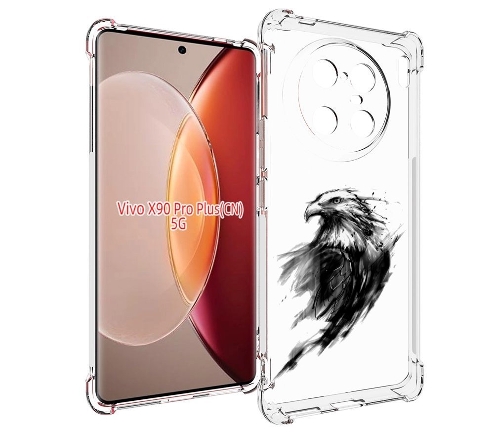 

Чехол MyPads чб птица для Vivo X90 Pro Plus, Прозрачный, Tocco