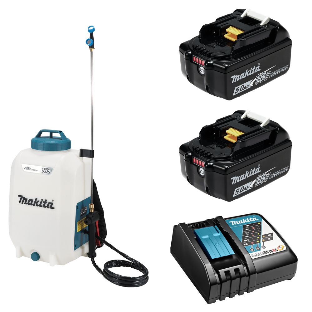 

Опрыскиватель аккумуляторный 15л - LXT 18В, акк 2х5Ач и з/у, Makita DUS158RT2