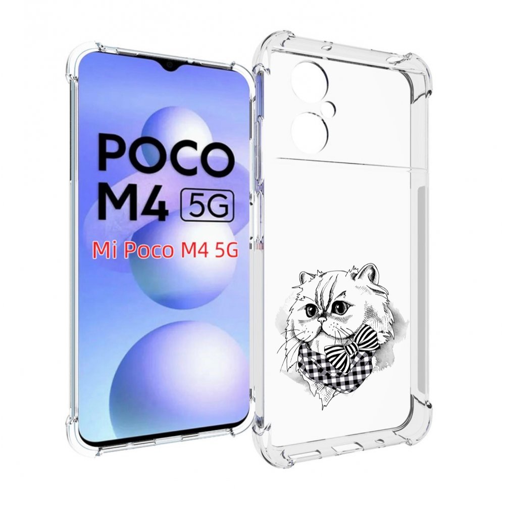 

Чехол MyPads нарисованная красивая кошечка для Xiaomi Poco M4 5G, Прозрачный, Tocco