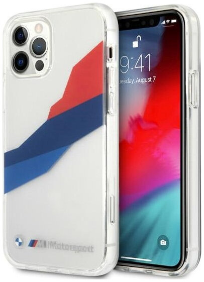 фото Чехол bmw pc/tpu motorsport tricolor hard для iphone 12 pro max прозрачный cg mobile