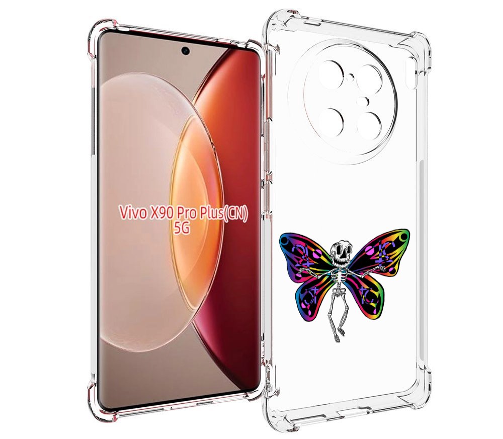 

Чехол MyPads эффект бабочки для Vivo X90 Pro Plus, Прозрачный, Tocco