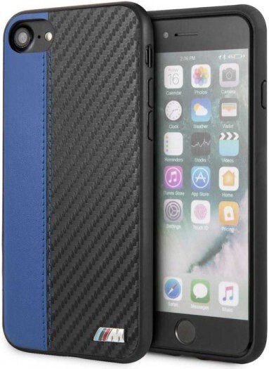 фото Чехол cg mobile bmw m-collection smooth/carbon effect pu hard iphone se 2020/8/7, синий