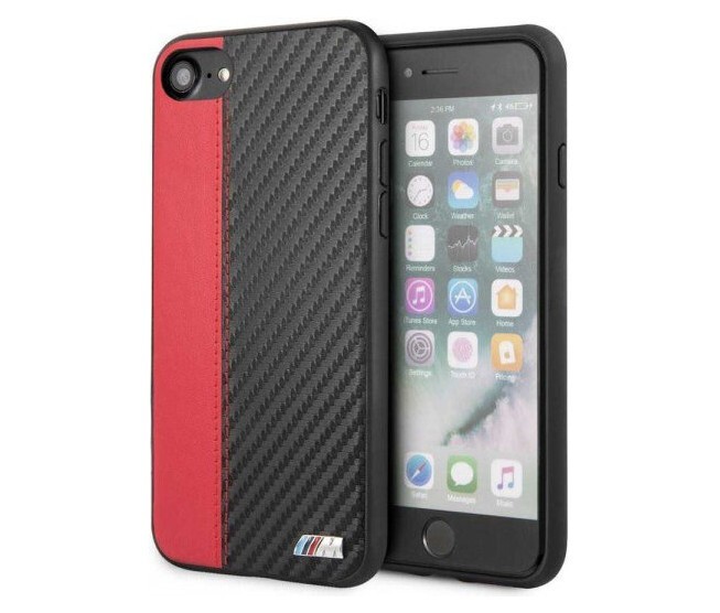 фото Чехол cg mobile bmw m-collection smooth/carbon effect pu hard iphone se 2020/8/7, красный