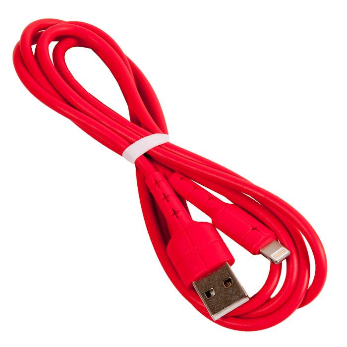 фото Кабель usb hoco x30 star для lightning, 2.0 a, длина 1.2 м, красный