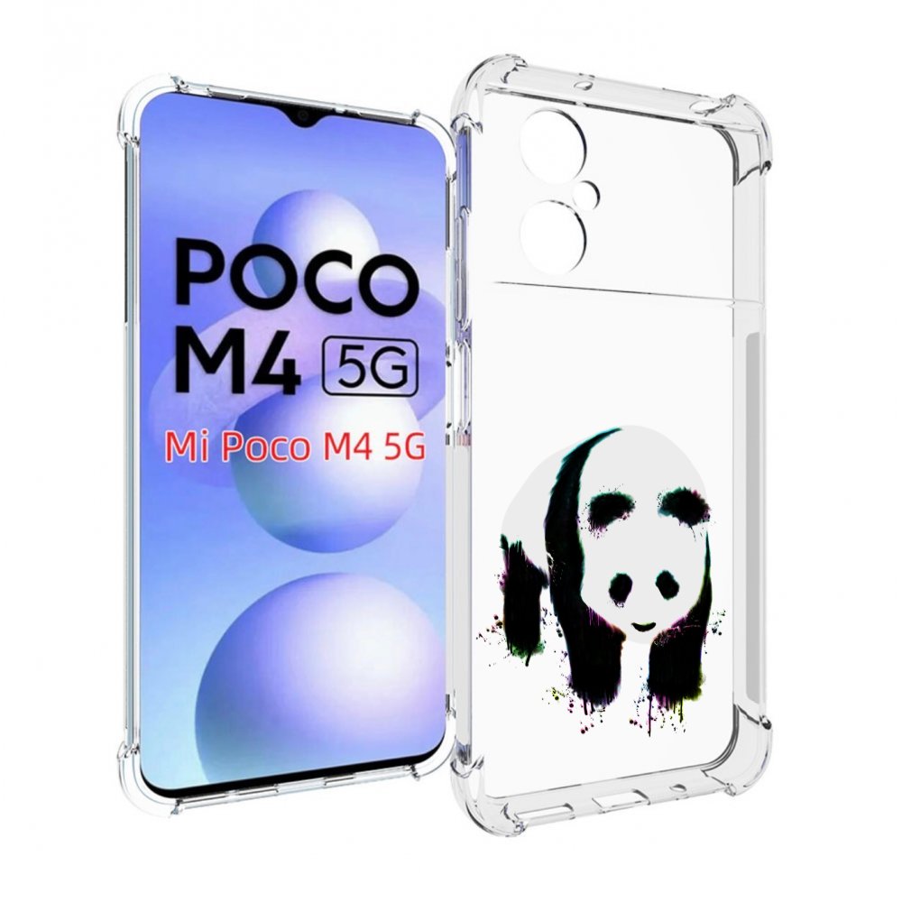 

Чехол MyPads панда в акварели для Xiaomi Poco M4 5G, Прозрачный, Tocco