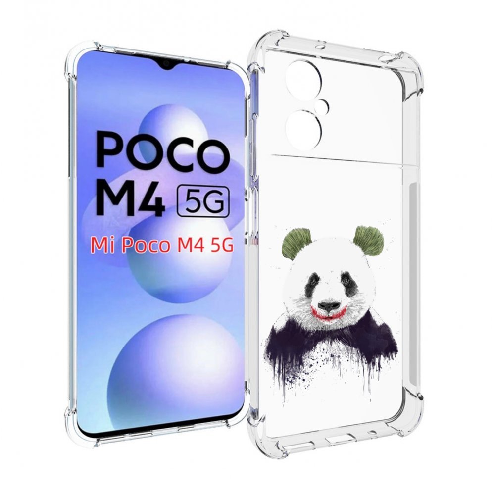 

Чехол MyPads панда джокер для Xiaomi Poco M4 5G, Прозрачный, Tocco