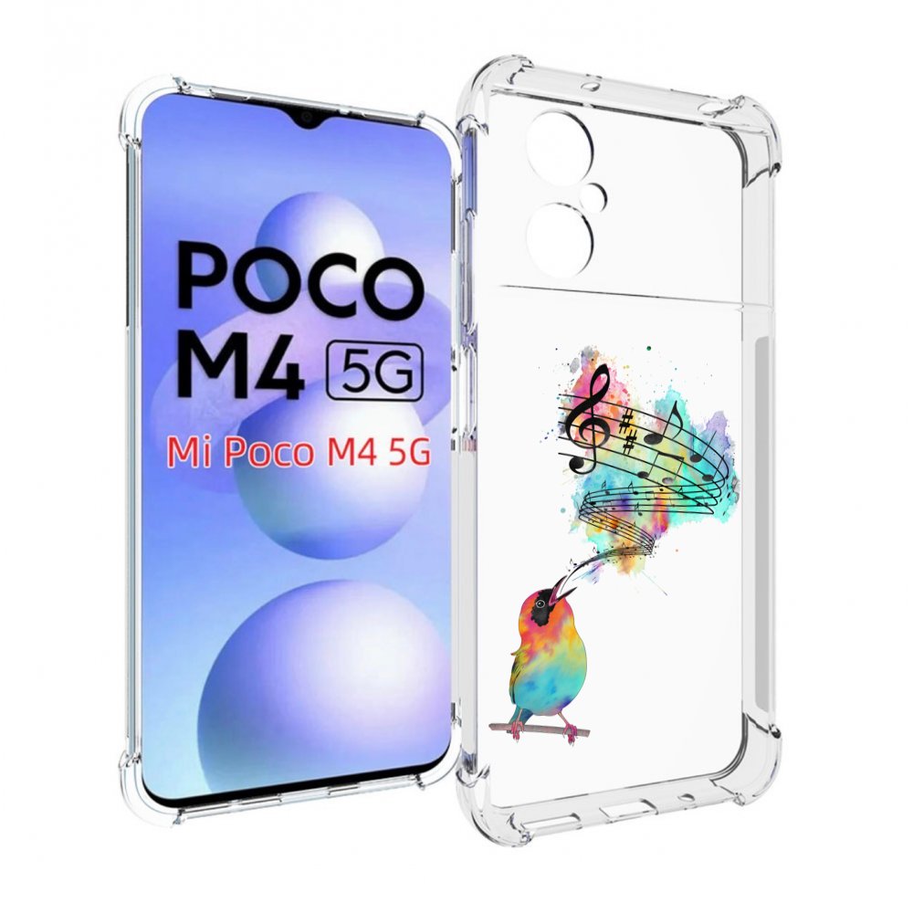 

Чехол MyPads певчая птичка для Xiaomi Poco M4 5G, Прозрачный, Tocco