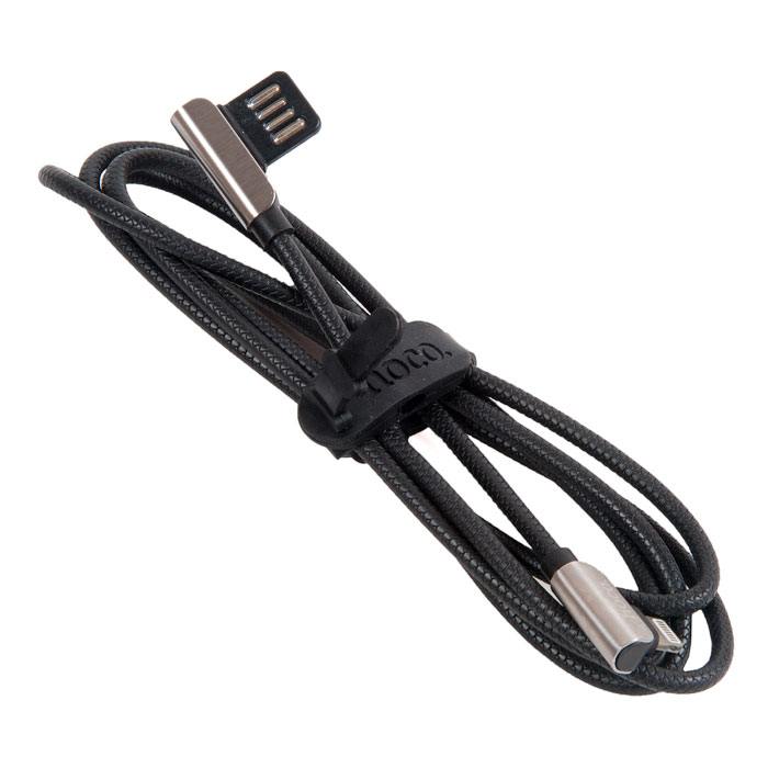 фото Кабель usb hoco u42 exquisite для lightning, 2.4 a, длина 1.2 м, черный