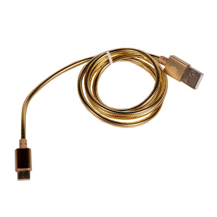 Кабель USB More choice K31a для Type-C, 2.1А, длина 1.0м, золотой