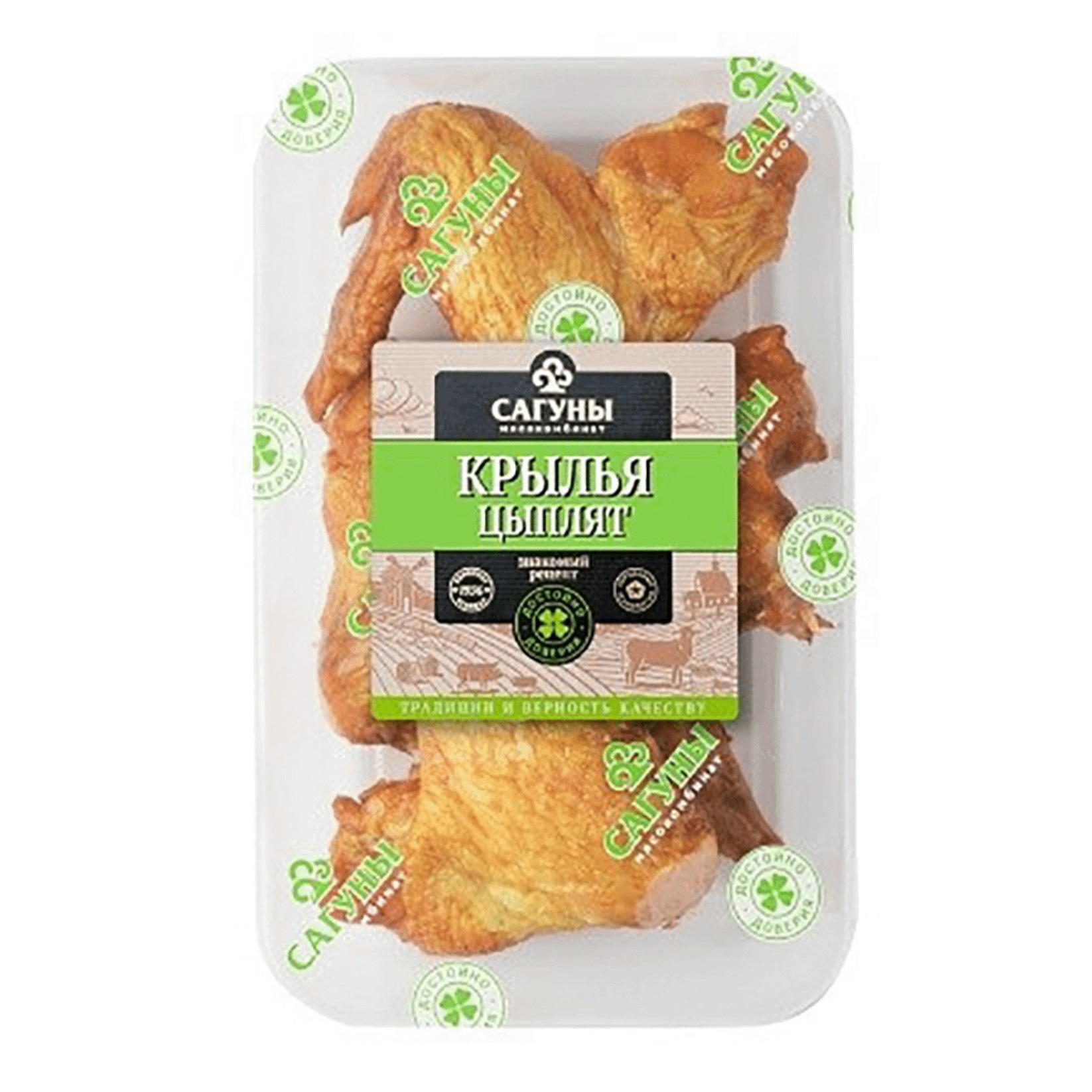 

Крылья куриные варено-копченые Сагуновский Мясокомбинат +-600 г
