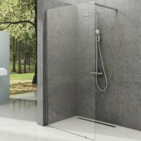 фото Душевая перегородка ravak walk-in wall st 1400x2000 gw9wm0c00z1 профиль хром стекло transp