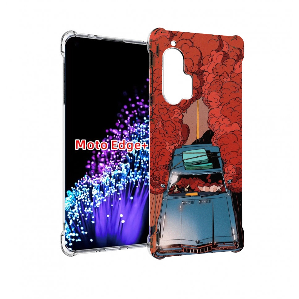 

Чехол MyPads машина мчится с дымком для Motorola Edge+ Plus, Прозрачный, Tocco