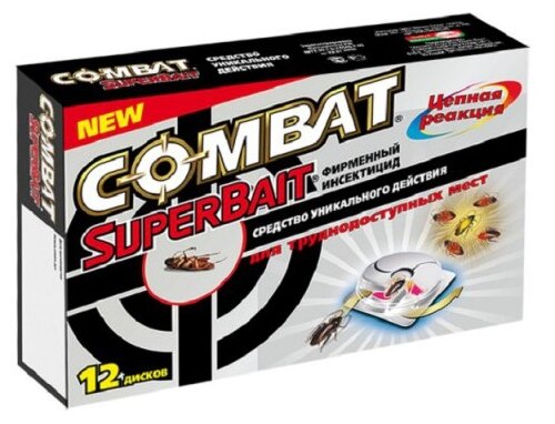 

Ловушки для тараканов Комбат (Combat) SuperBait 12 шт