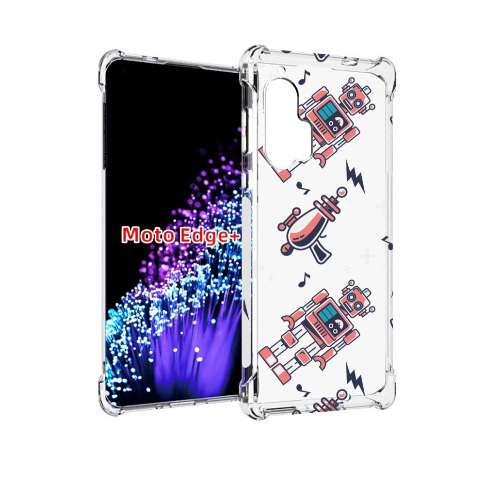 

Чехол MyPads мини-роботы для Motorola Edge+ Plus, Прозрачный, Tocco