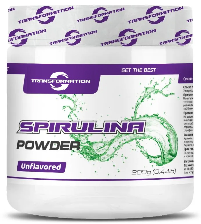 Спирулина Transformation Spirulina в порошке, 200 г