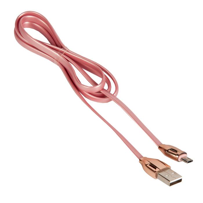 Кабель USB REMAX RC-035m Laser LED для Micro USB, 2.0А, длина 1.0м, розовый
