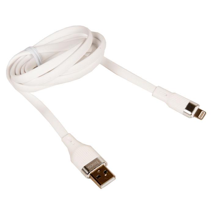 фото Кабель usb hoco u72 forest silicone для lightning, 2.4 a, длина 1.2 м, белый