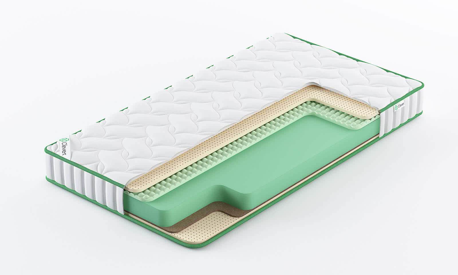 

Матрас Clever Elastic Slim 230x205, Белый, Elastic Slim