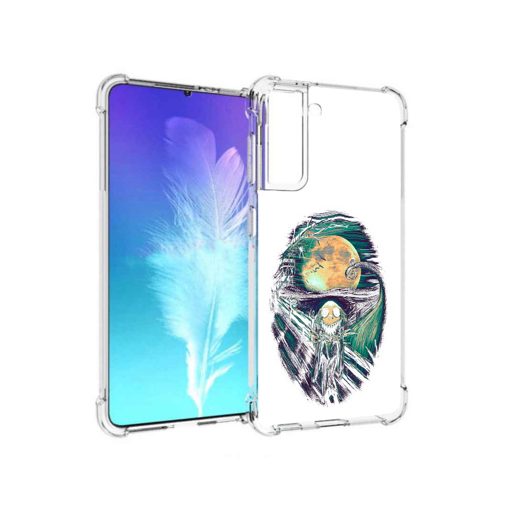 

Чехол MyPads Tocco для Samsung Galaxy S21 зубастое существо абстракция (PT157088.510.370), Прозрачный, Tocco