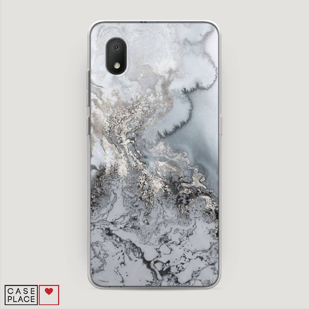фото Силиконовый чехол "морозная лавина серая" на alcatel 1b (2020) 5002d awog