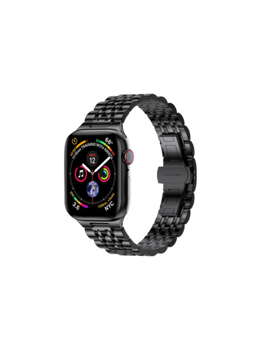 

Ремешок Wiwu Seven Beads Steel Band для Apple Watch Series 1-6/SE 42/44 mm (Black), Seven Beads Steel Band для Apple Watch Series 1-6/SE 42/44 mm