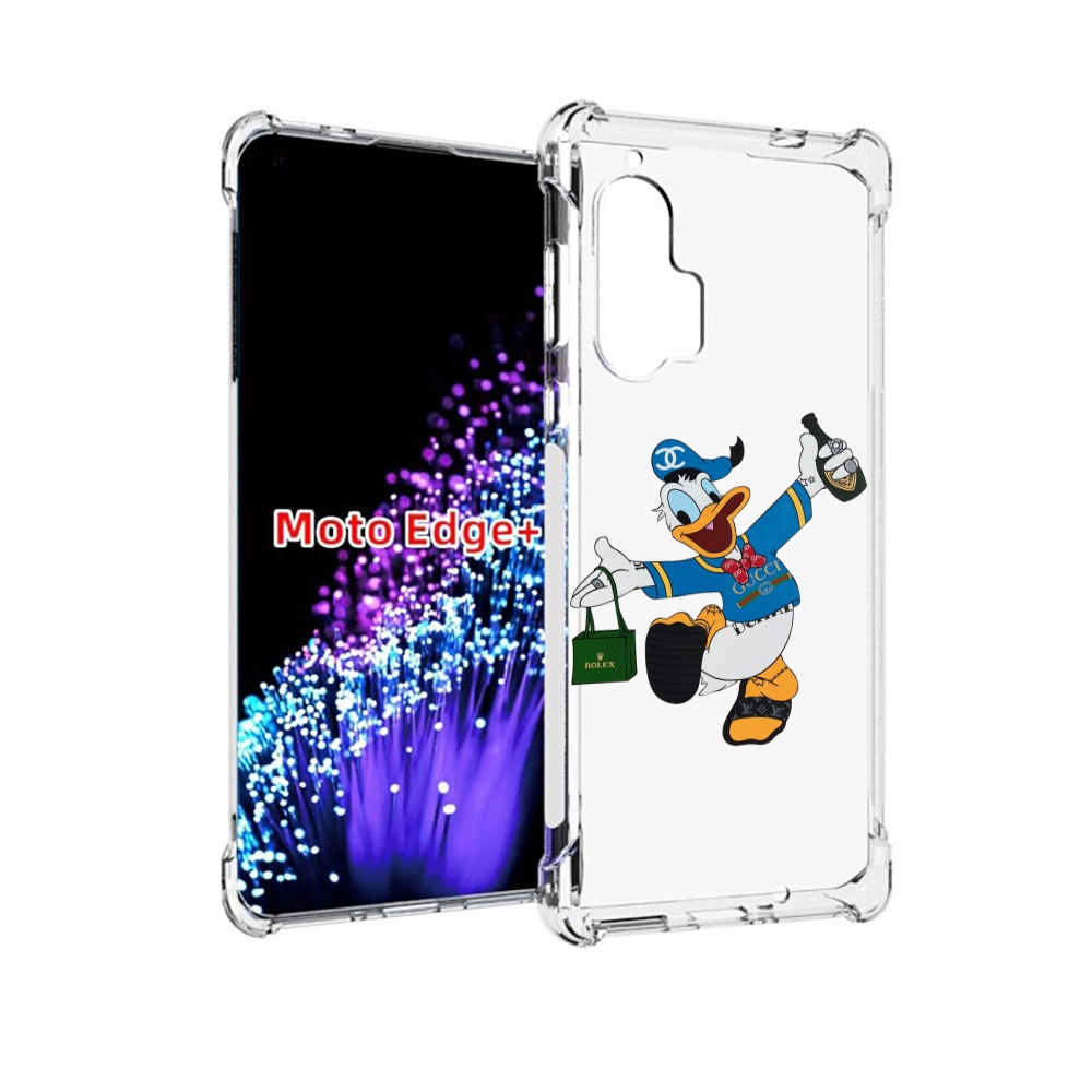 

Чехол MyPads модный-дональд-дак для Motorola Edge+ Plus, Прозрачный, Tocco