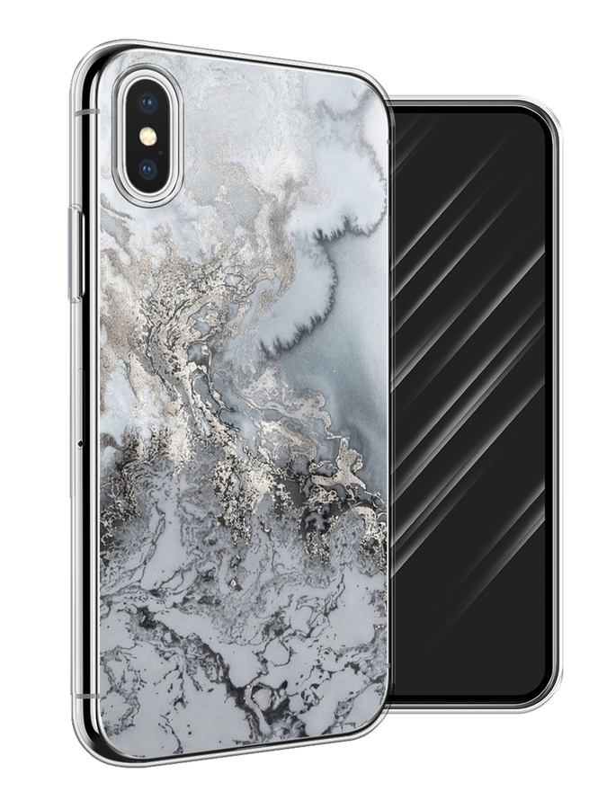 

Чехол Awog на Apple iPhone XS (10S) / Айфон XS (10S) "Морозная лавина серая", Разноцветный, 11850-3