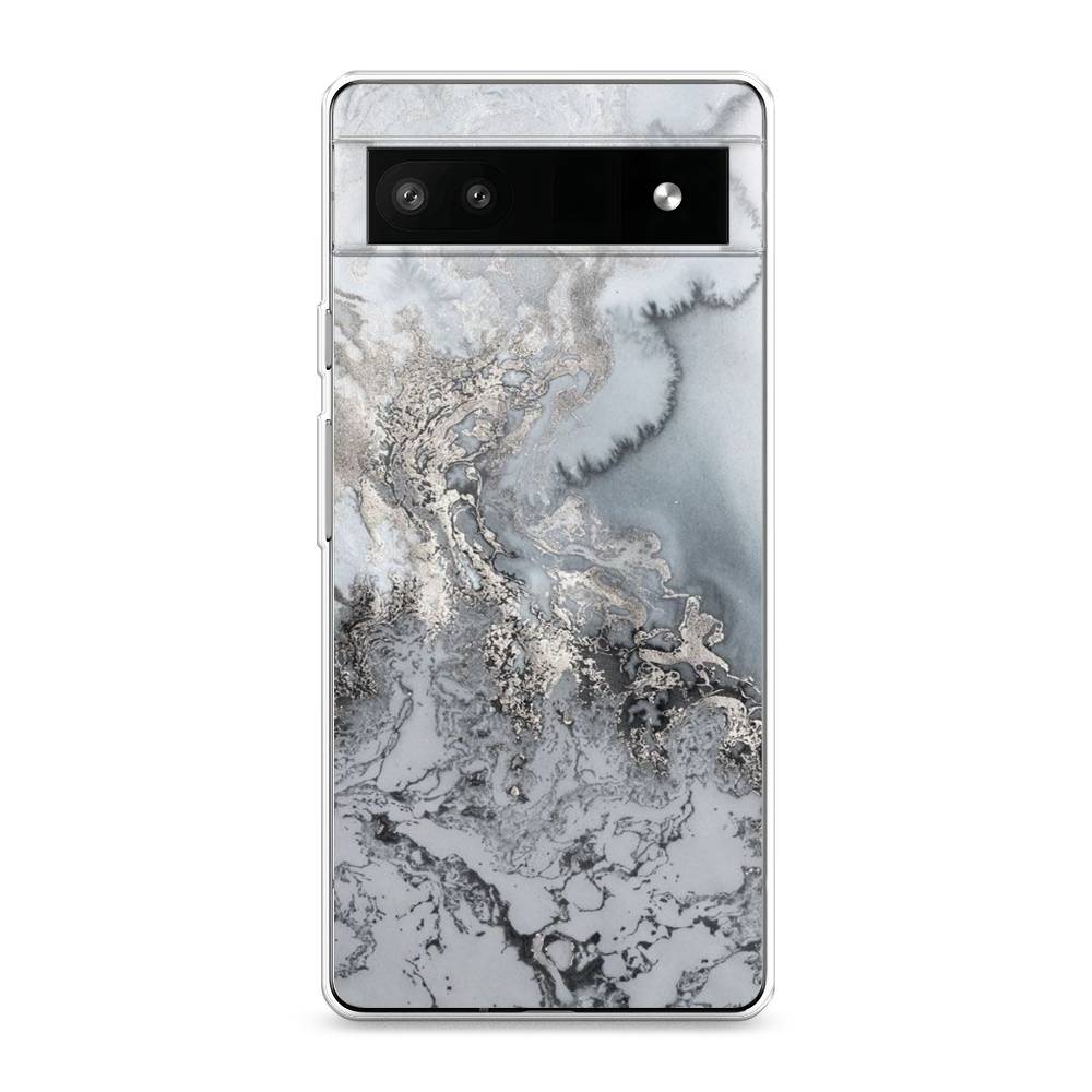 фото Силиконовый чехол "морозная лавина серая" на google pixel 6a awog