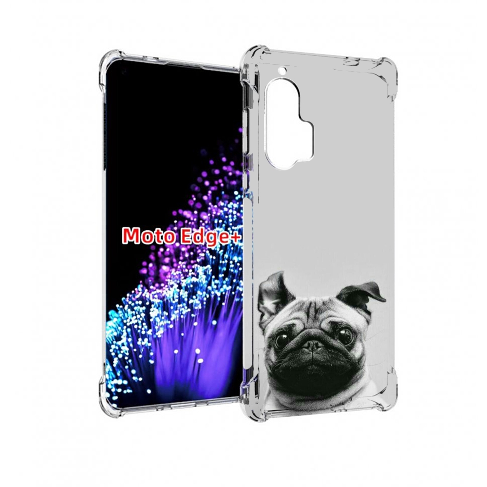 

Чехол MyPads мопс для Motorola Edge+ Plus, Прозрачный, Tocco