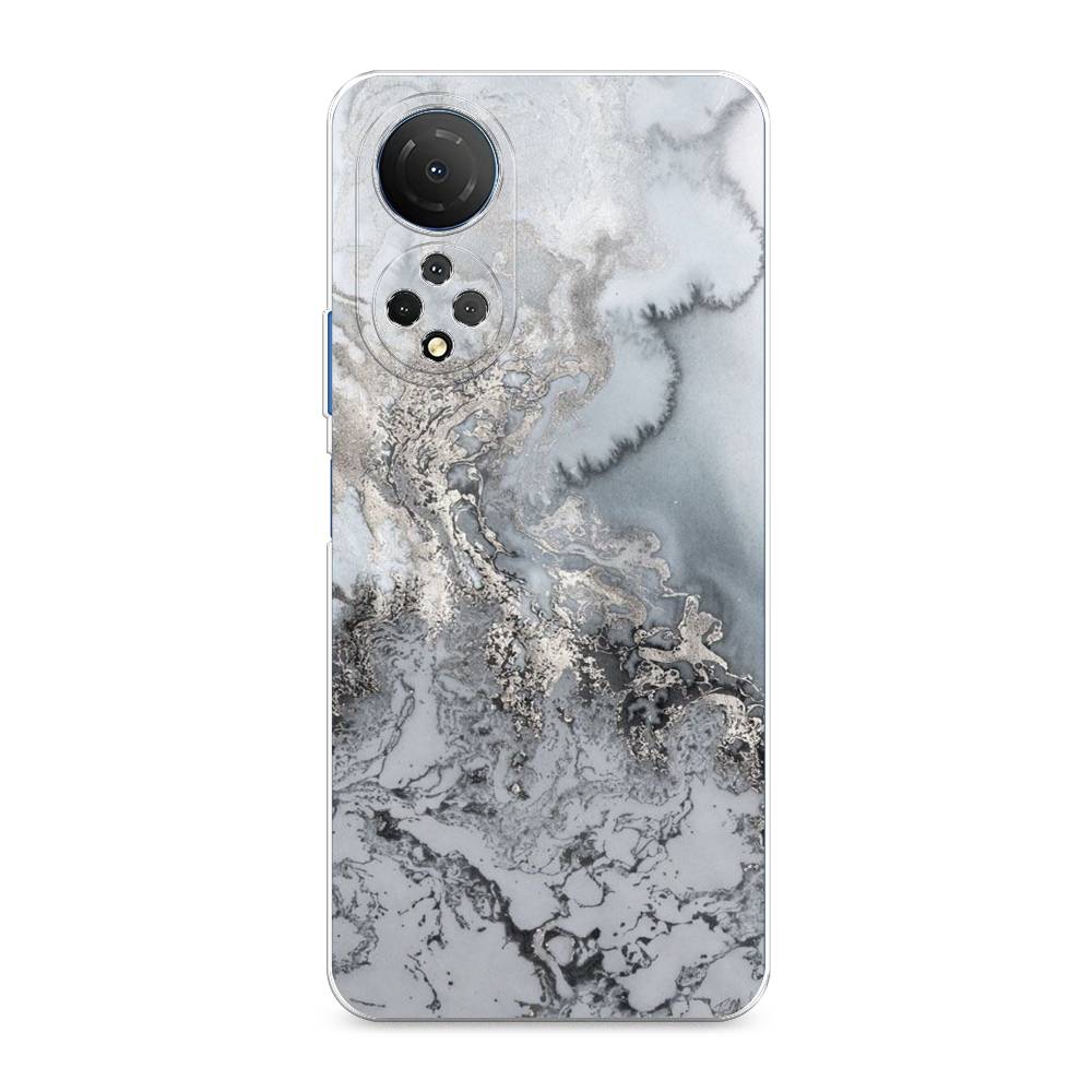 фото Силиконовый чехол "морозная лавина серая" на honor x7 awog