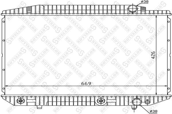 

STELLOX 10-25911-SX_радиатор системы охлаждения!\ MB W126 3.8-5.6 85-91 1шт