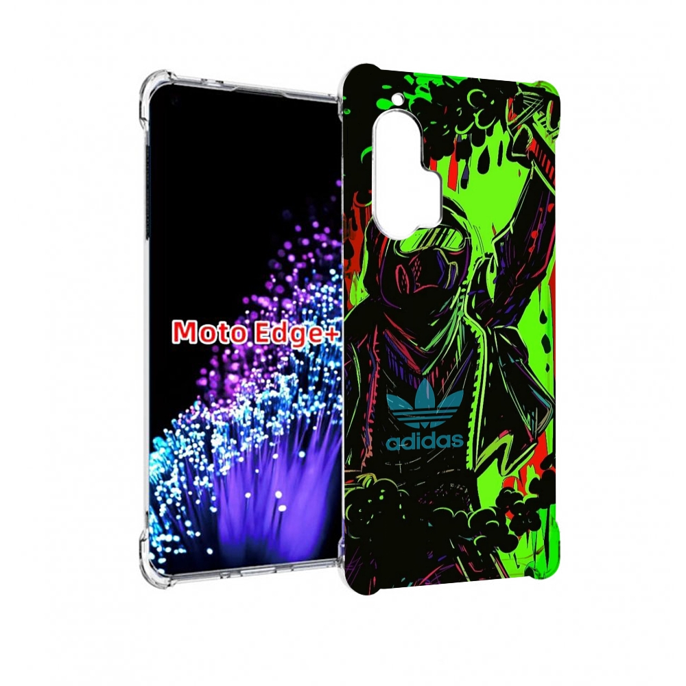

Чехол MyPads мужчина в красках адидас для Motorola Edge+ Plus, Прозрачный, Tocco