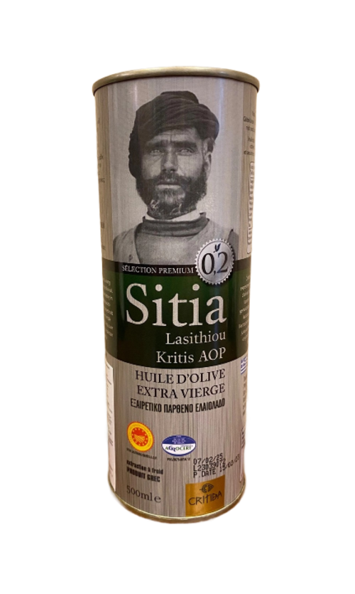 

Оливковое масло Sitia Critida Extra Virgin 0.2%, 500 мл, SitiaCritida