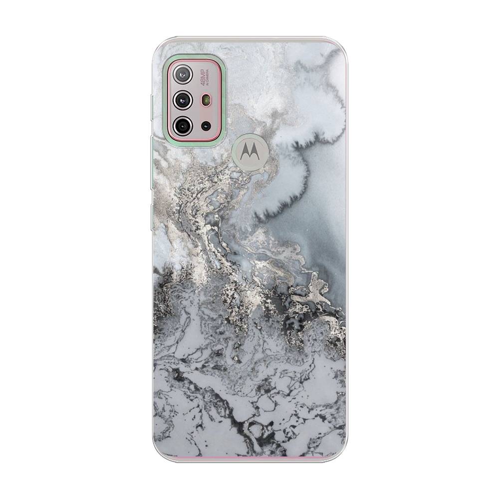 фото Силиконовый чехол "морозная лавина серая" на motorola moto g10 awog