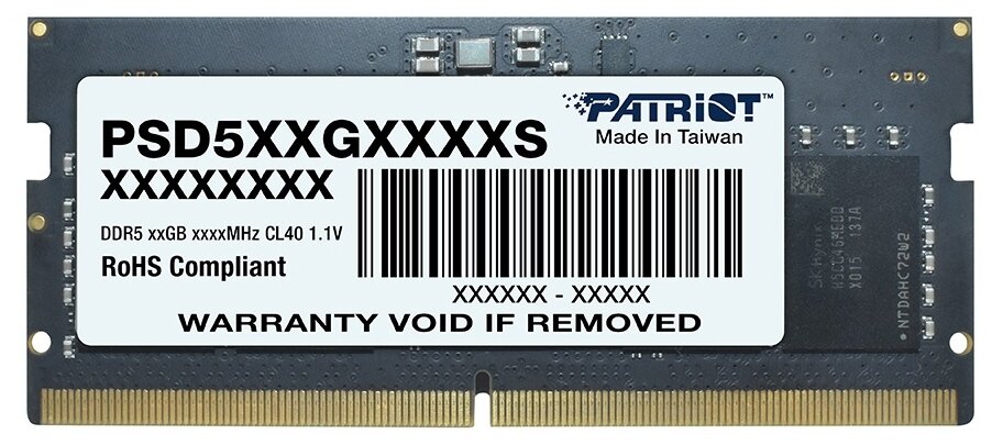 Оперативная память Patriot 32Gb DDR5 4800MHz SO-DIMM (PSD532G48002S)