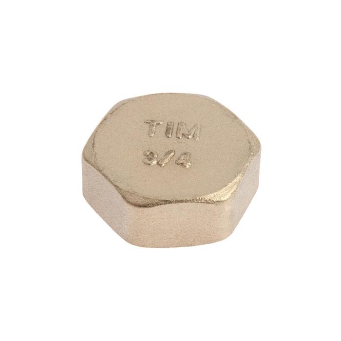 

Заглушка TIM GM003, 3/4", внутренняя резьба, латунь, Серый