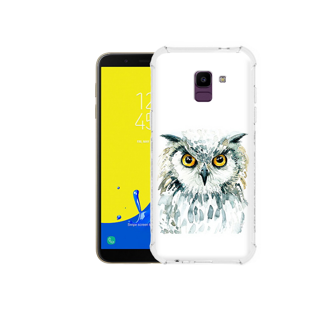 

Чехол MyPads Tocco для Samsung Galaxy J6 (2018) Серьезная сова, Прозрачный, Tocco