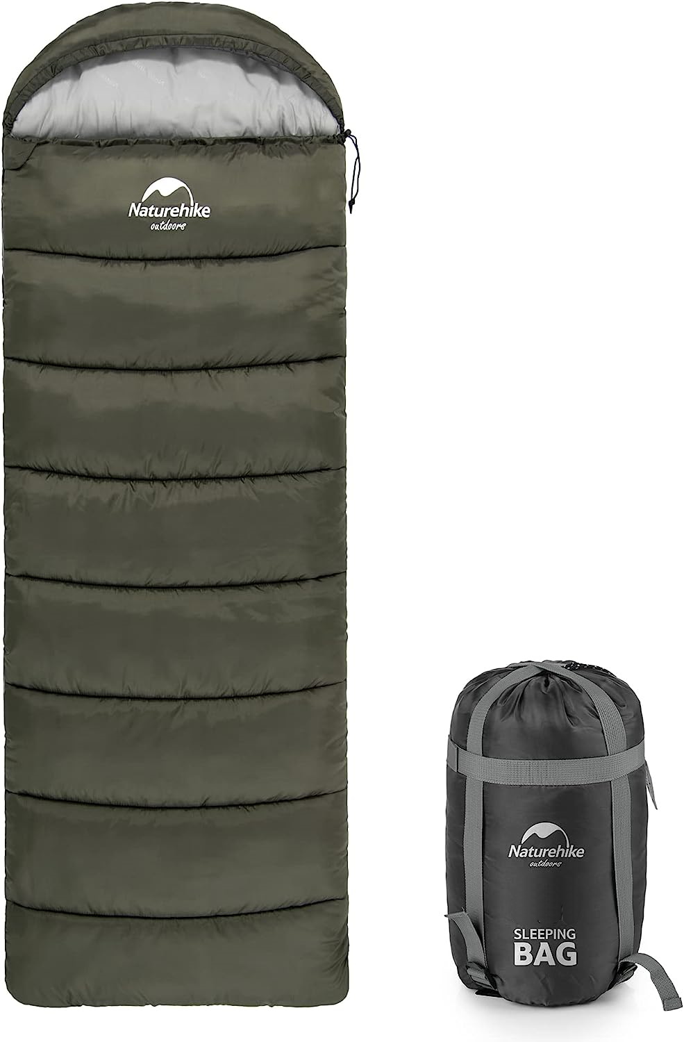 Спальник Naturehike U Series envelope army green U350S левый