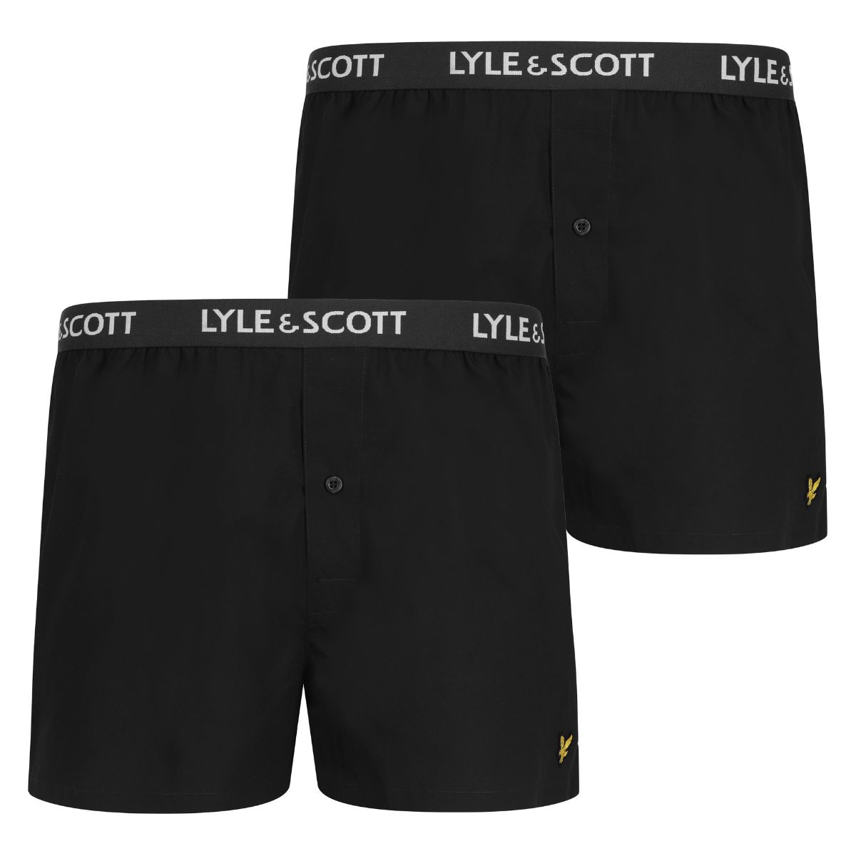 Комплект трусов мужских Lyle&Scott LSBOXER006_199 черных S