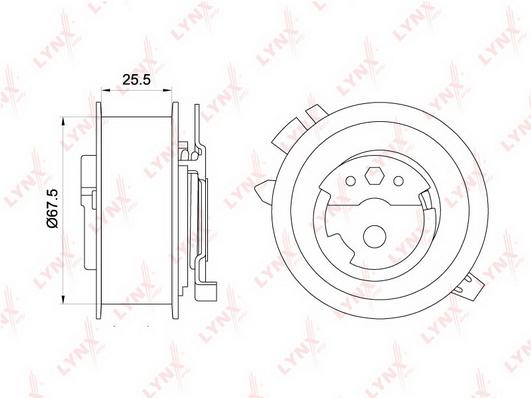 

Натяжной ролик LYNXauto PB-1251