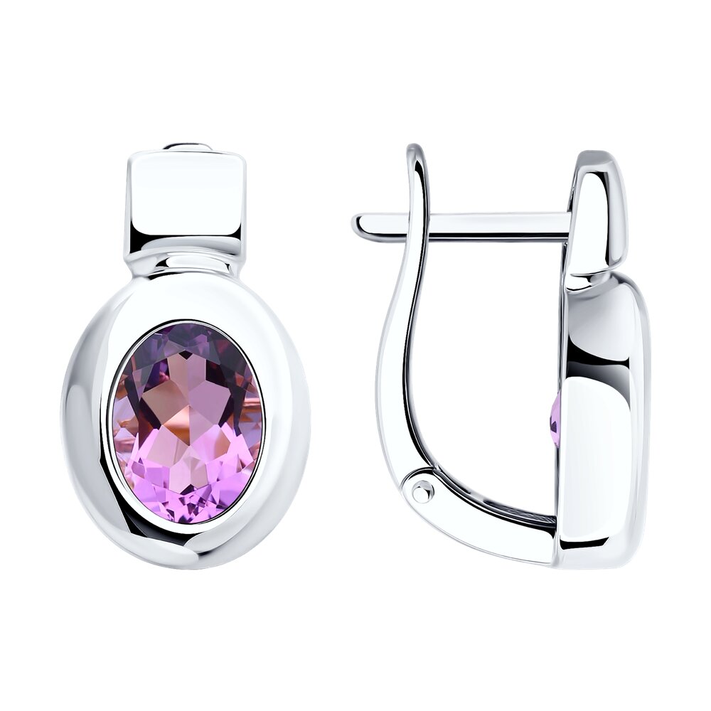 

Серьги из серебра SOKOLOV 92023065, аметист, 92023065