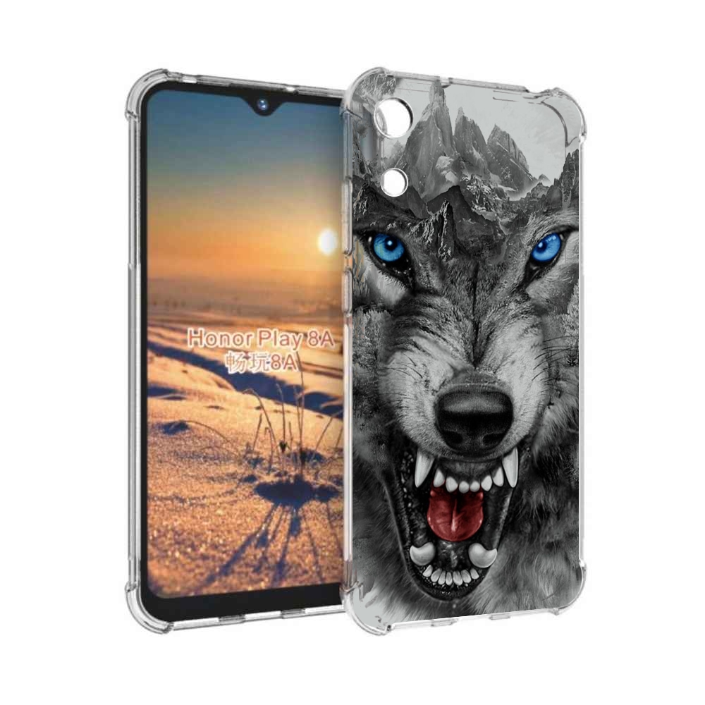 

Чехол бампер MyPads Волк-частица мужской для Honor 8A, Прозрачный, Tocco
